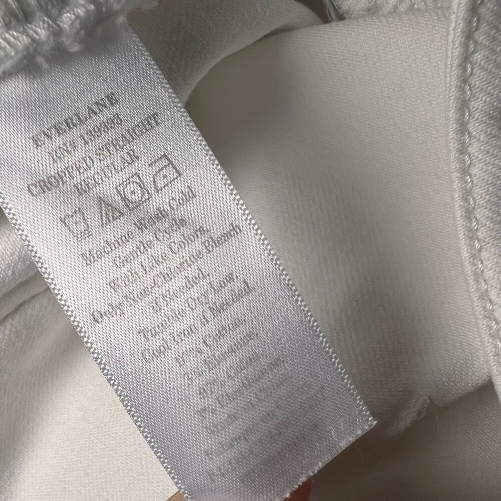 Everlane Straight Leg Cropped White Denim Jeans Classic Pants Size 6 Womens - Picture 5 of 12